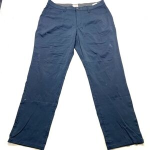Weatherproof Vintage Straight Fit Pants Mens 38x32 Navy Blue 5-Pockets Mid-Rise